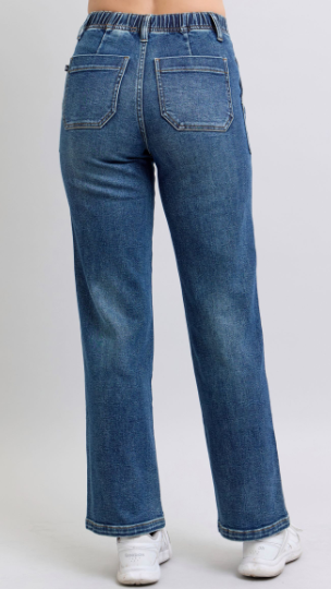 High Waist Drawstring Judy Blue Jeans