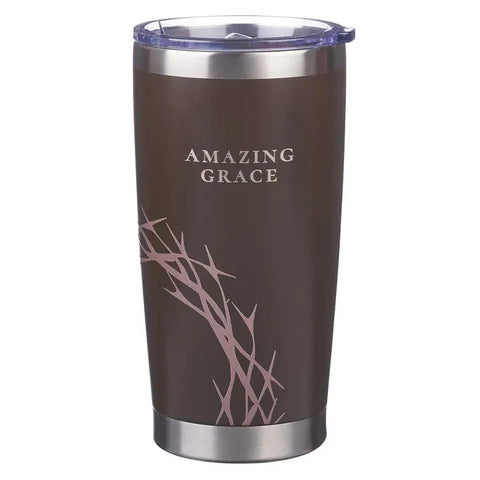 Amazing Grace Brown Stainless Steel Tumbler