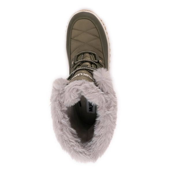 Muk Luks Women's Winnie Waverly Boot- Quilted Olive