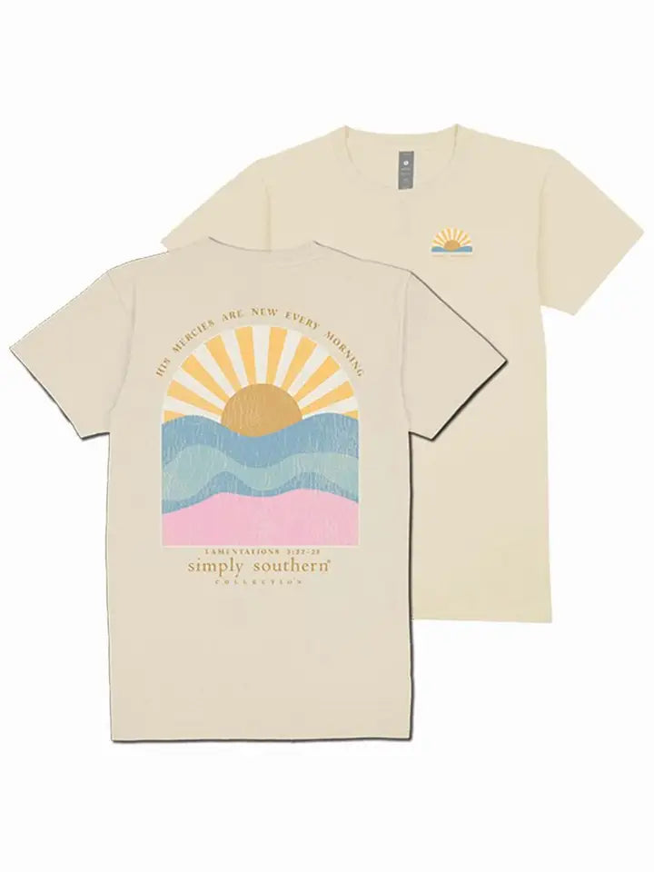 Simply Southern- Sunrise Lamentations 3:22-23 Verse Shirt