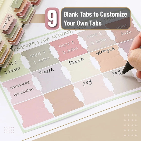 Boho Bible Tabs - 75 Laminated Tabs For Easy Reference
