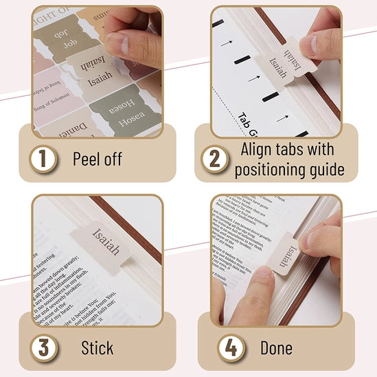 Boho Bible Tabs - 75 Laminated Tabs For Easy Reference