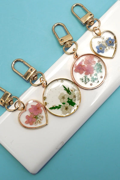 Bag Charm-Pressed Dried Flower | Assorted