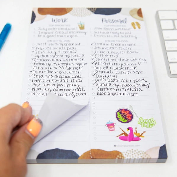 Work & Personal To Do List Pad 6x9 in