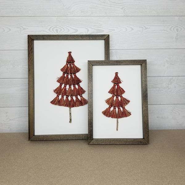 Framed Tassel Tree
