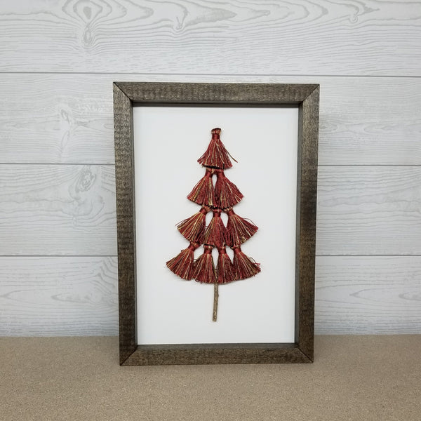 Framed Tassel Tree