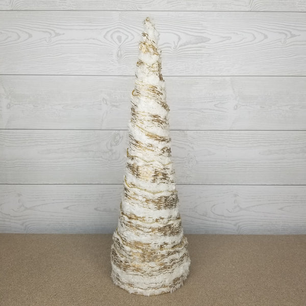 White & Taupe Cone Trees