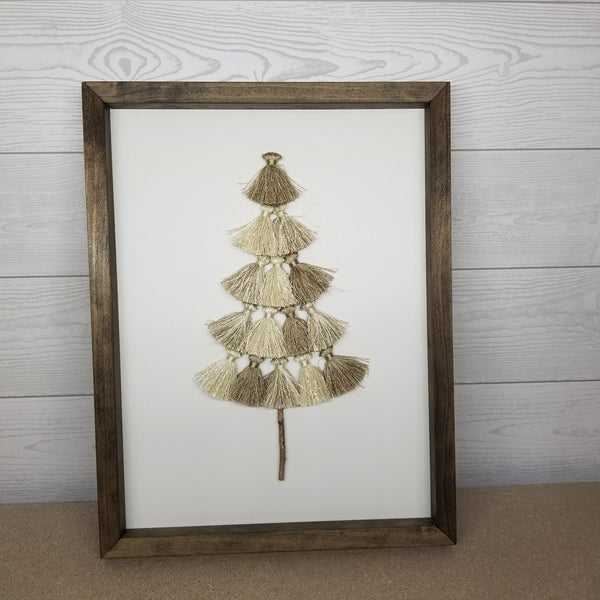 Framed Tassel Tree