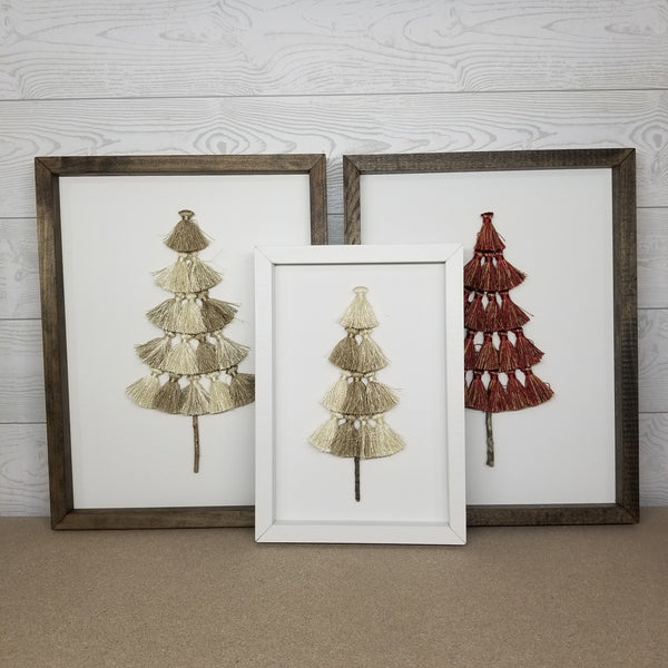 Framed Tassel Tree