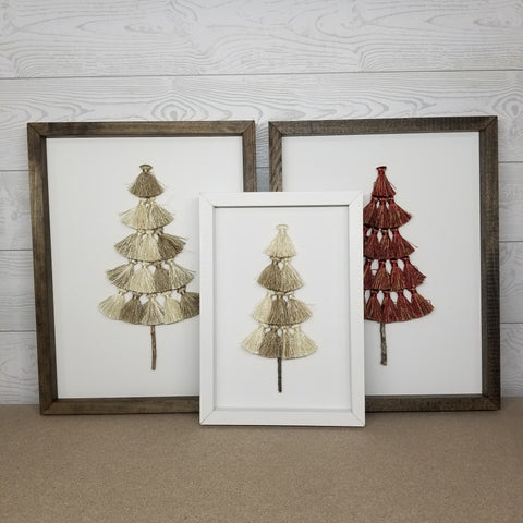 Framed Tassel Tree