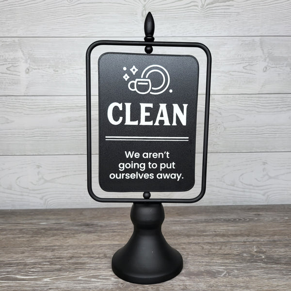 Clean/Dirty Spinning Sign