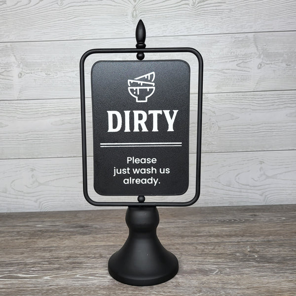 Clean/Dirty Spinning Sign