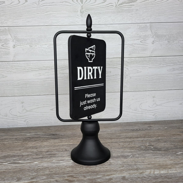 Clean/Dirty Spinning Sign