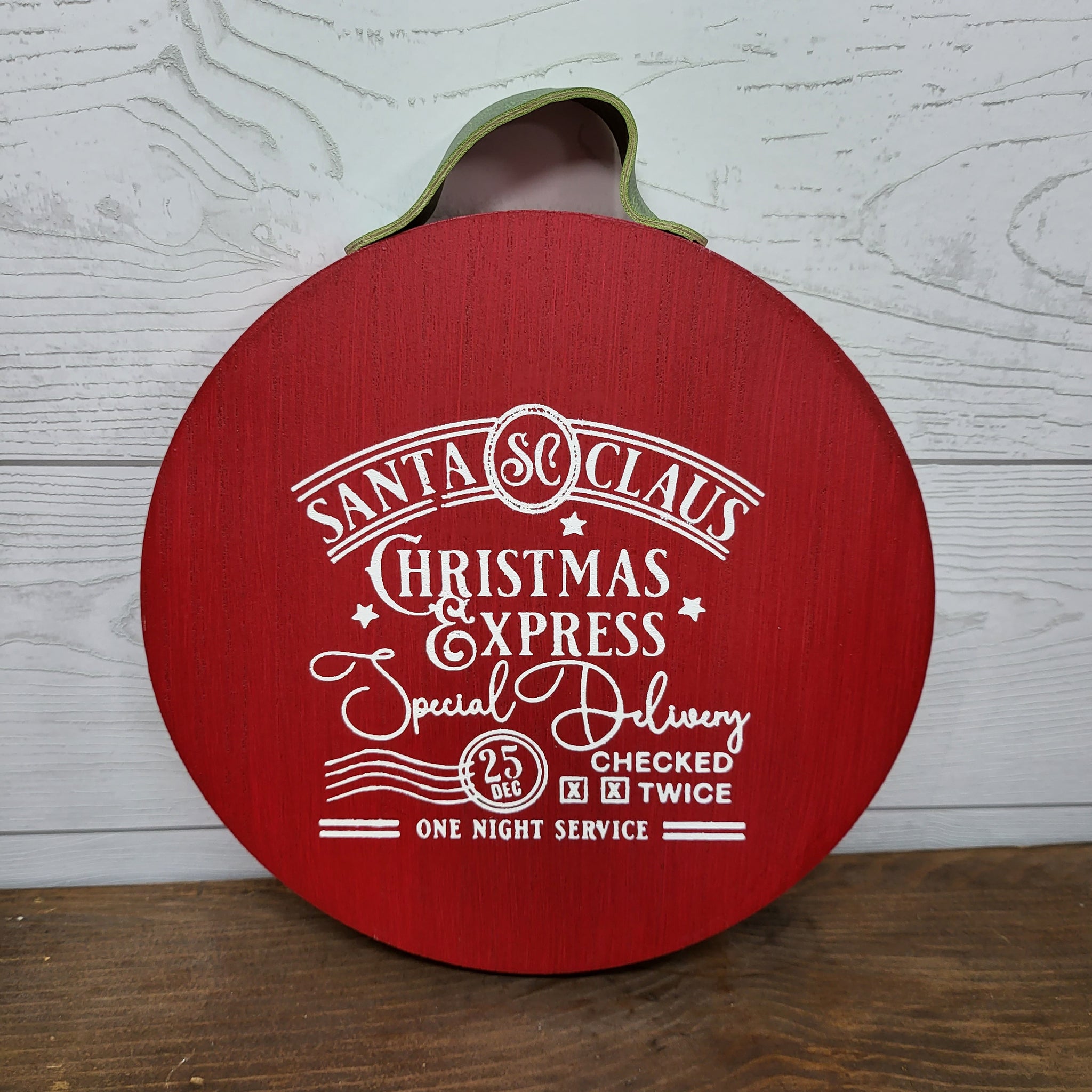 Round Christmas Express Sign