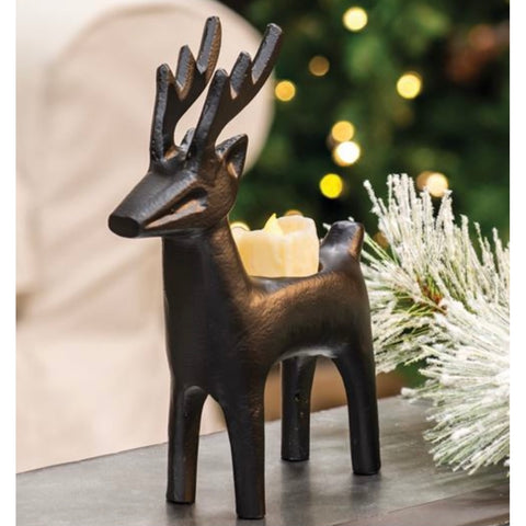 Cast Iron Reindeer Tealight Holder