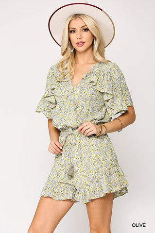 Floral Ruffle Romper