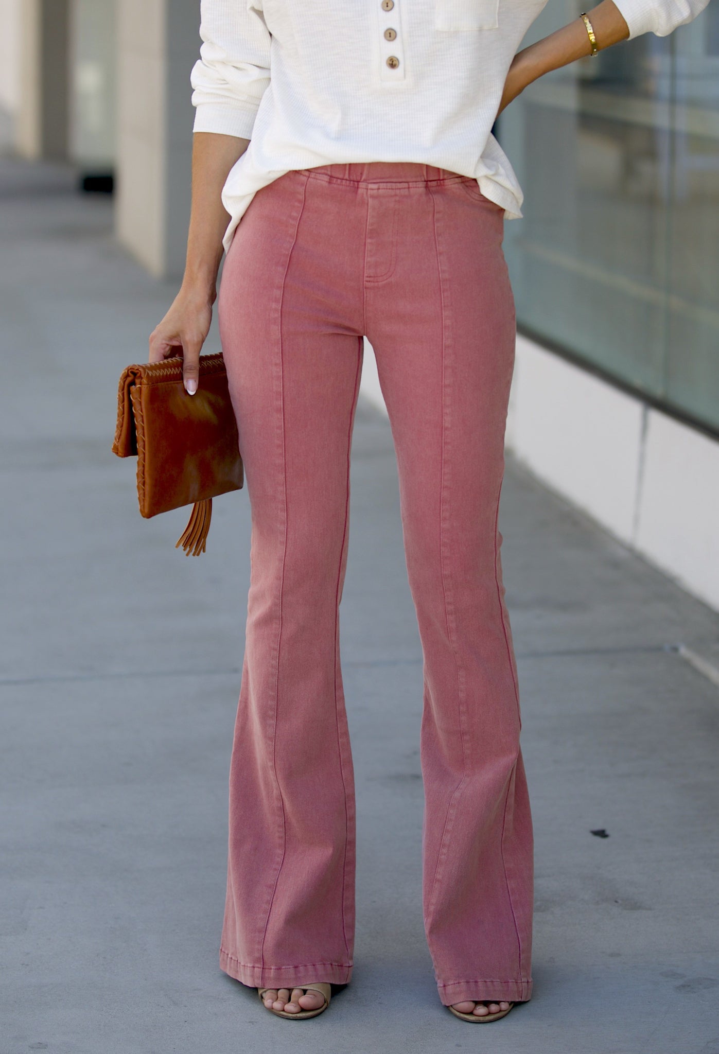 Marsala High Rise Flare Pants – Small Town Variety