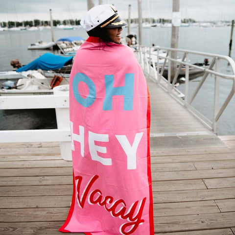 Oh Hey Vacay Quick Dry Beach Towel