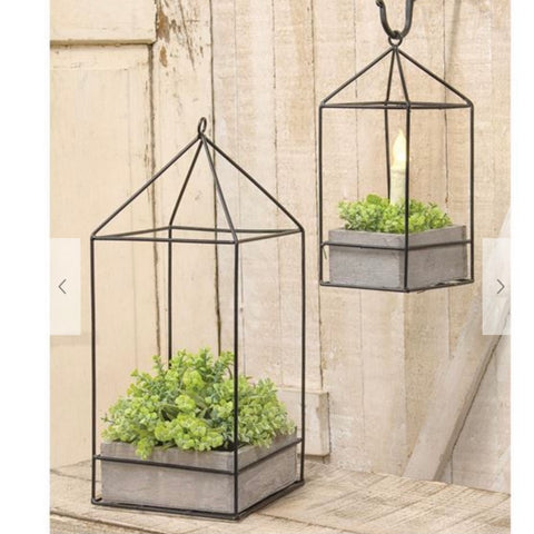 Plant Holder w/ Metal Frame 2/Set