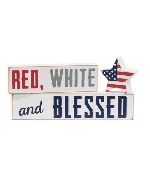 Red, White and Blessed Blocks, 3/Set