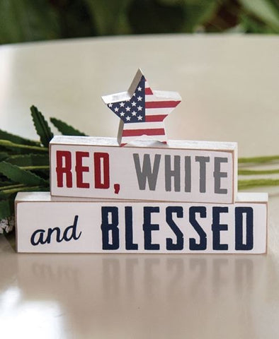 Red, White and Blessed Blocks, 3/Set