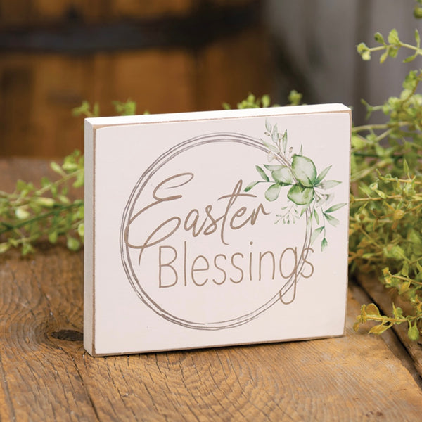 Easter Blessings Wooden Block