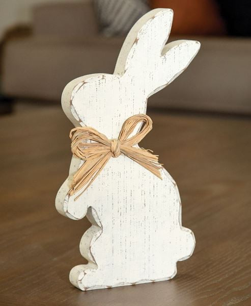 Distressed Cream Standing Chunky Bunny