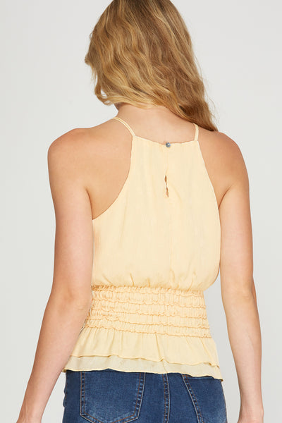 Light Yellow Sleeveless Top